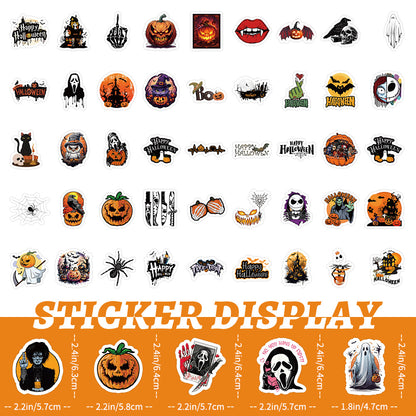 Halloween Stickers Pack 50pcs Ghost Horror Decals