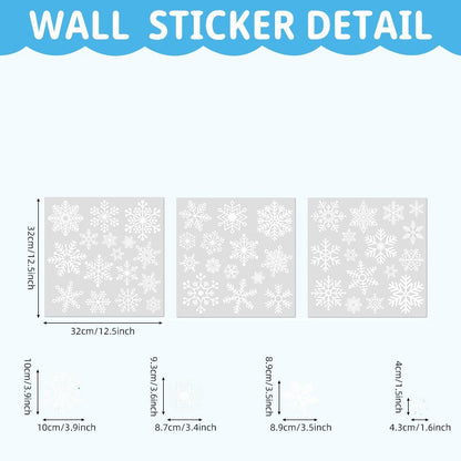 🎄 White Snowflake Window Stickers – Christmas Glass Decals for Festive Holiday Decor 🎄 E*3PCS as Shown in the Figure Kawaii Stickers
