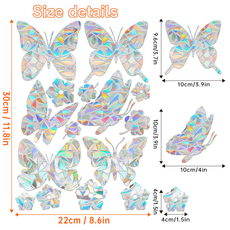 Halloween Stickers – Holographic Bat Suncatcher PVC Decals 🦇