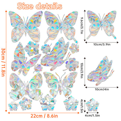 Halloween Stickers – Holographic Bat Suncatcher PVC Decals 🦇