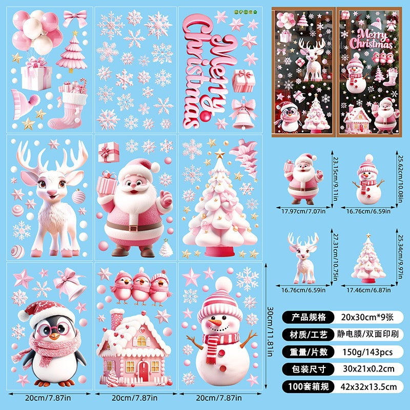 🎄 White & Blue Snowflake Window Stickers – Static Cling Christmas Window Decals for Holiday Decor 🎄 SD2321. Kawaii Stickers