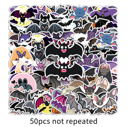 Halloween Stickers – 50pcs Cute Bat DIY Stickers