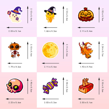 Halloween Stickers – 50pcs Green Hand & Spooky DIY Halloween Stickers