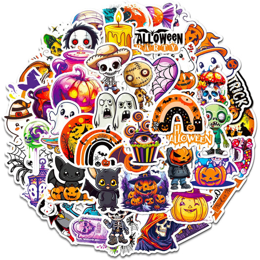 halloween stickers – Trick or Treat Ghost & Pumpkin DIY Decals 