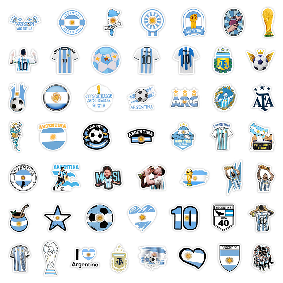 🌟 50PCS Football Stickers – Creative Doodle Soccer Stickers for Water Bottles, iPhones, Laptops & Sports Gear ⚽🎨 Kawaii Stickers