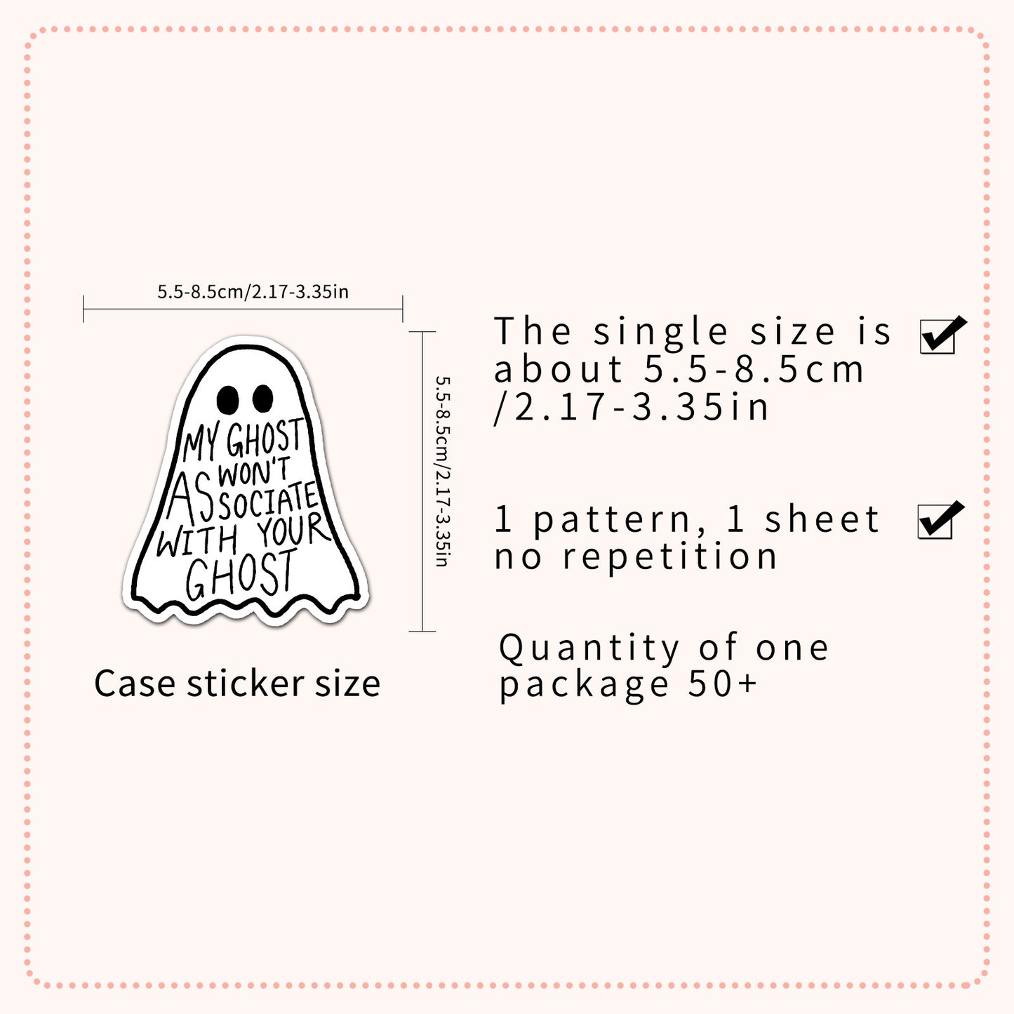 Halloween Stickers – Ghost Graffiti Any Surface (100pcs)