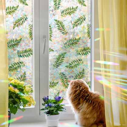 🌿 Holographic Painted Tropical Green Leaves Window Stickers – Fresh & Relaxing 🌿 Kawaii Stickers