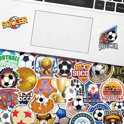 🏆 50Pcs Trophy Football Stickers – World Cup & European Cup Edition ⚽✨ Kawaii Stickers
