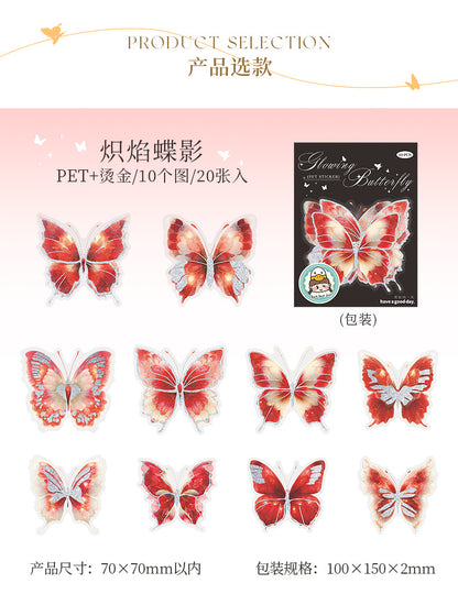 20pcs Butterfly stickers – Scrapbook & Craft Decoration – Kawaii Stickers Kawaii Stickers