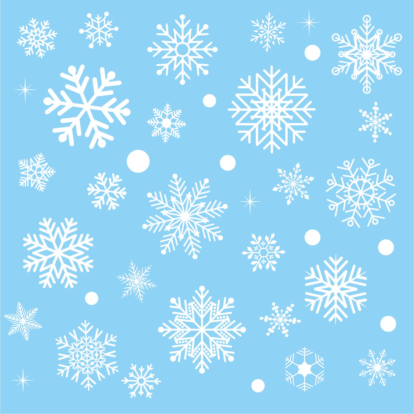 ❄️ Snowflake Window Stickers –8Pack White- Christmas Holiday Glass Décor 🎅✨ Kawaii Stickers