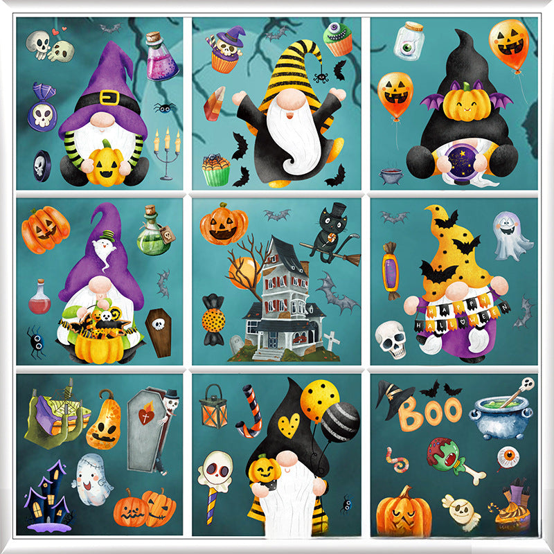 Spooktacular Halloween Window Stickers – Double-Sided Static Cling Décor for Glass Doors & Windows 👻🕷️ Kawaii Stickers