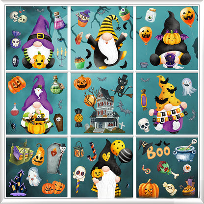 Spooktacular Halloween Window Stickers – Double-Sided Static Cling Décor for Glass Doors & Windows 👻🕷️ Kawaii Stickers