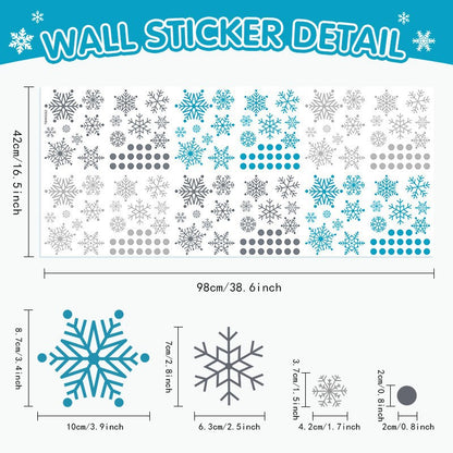 🎄 White Snowflake Window Stickers – Christmas Glass Decals for Festive Holiday Decor 🎄 C*6PCS as Shown in the Figure Kawaii Stickers