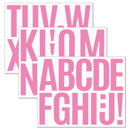 3inch Alphabet Number Stickers Car Mailbox Logo Waterproof Stickers Large Letter Stickers Letters-Pink*3 21*16.8cm Kawaii Stickers