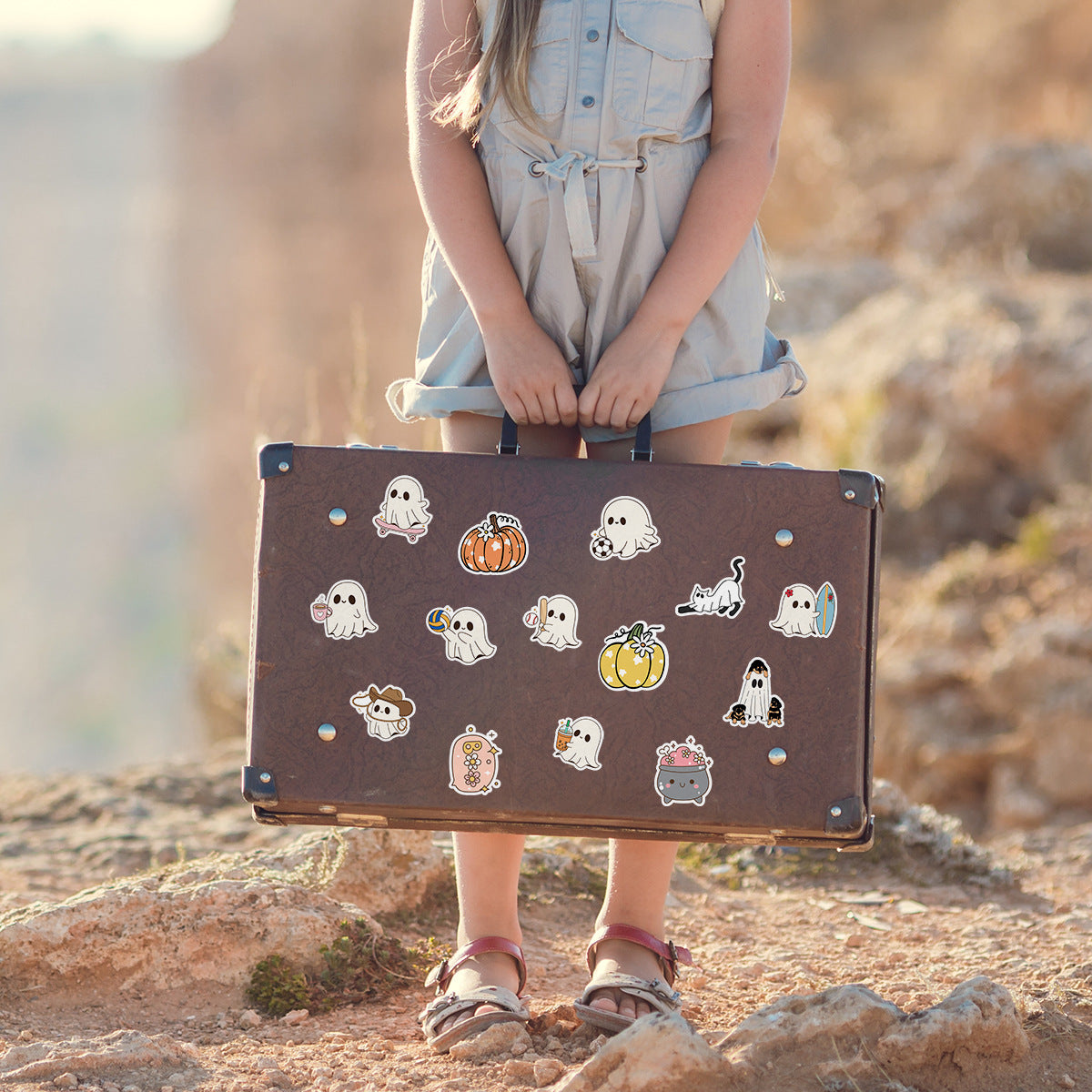 50pcs Halloween Ghost Graffiti Stickers – Waterproof Vinyl Stickers for Phones, Water Bottles, Laptops Kawaii Stickers