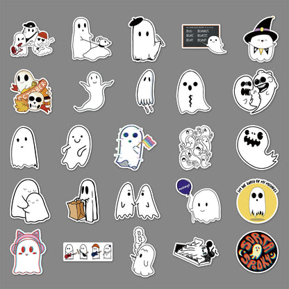 Halloween Stickers – Minimal Ghost Graffiti Decal Set(50pcs)