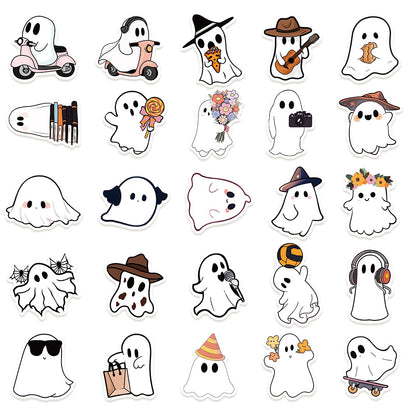 Halloween Stickers  Cute Ghost Graffiti Halloween Sticker Pack (50pcs)