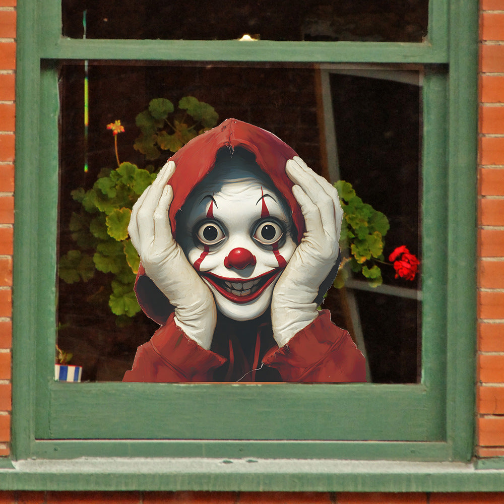 🎃 Halloween Creepy Ghost Face Window Stickers 👻🪟✨ Kawaii Stickers