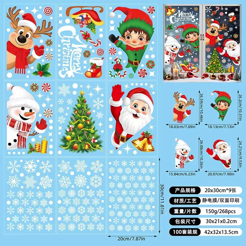 🎄 White & Blue Snowflake Window Stickers – Static Cling Christmas Window Decals for Holiday Decor 🎄 SD2325. Kawaii Stickers