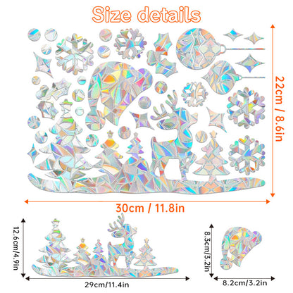 Halloween Stickers – Holographic Bat Suncatcher PVC Decals 🦇