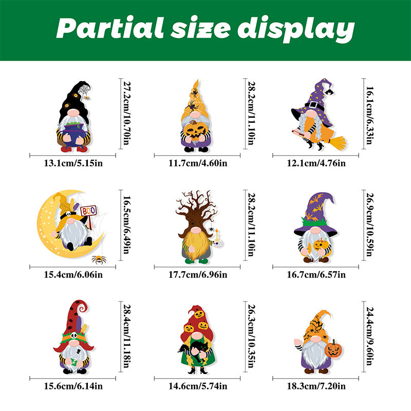 🎃✨ Latest Halloween Window Stickers – Static-Cling Glass Decals with Pumpkins, Bats, Ghosts & Gnomes – Double-Sided Party Decorations Kawaii Stickers
