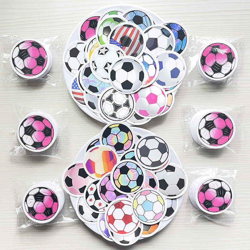 Football Stickers – 60PCS Cartoon Sports Designs – Waterproof PVC Matte – Laptop, Water Bottle & Luggage Decor – Kawaii Stickers Kawaii Stickers