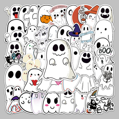 Halloween Stickers – Spooky Ghost Graffiti Decals 50pcs