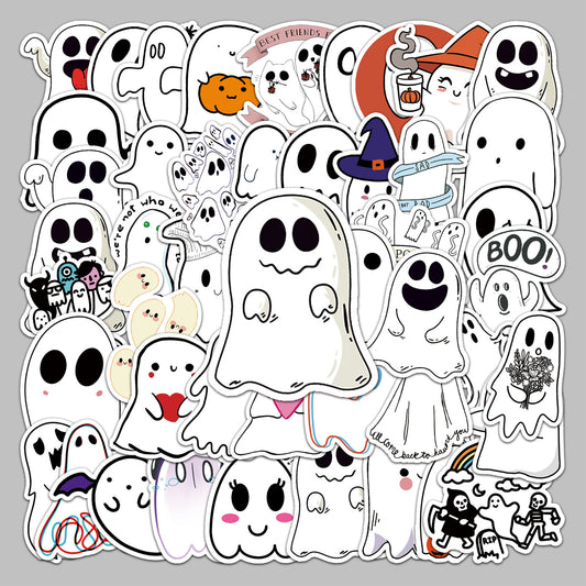 Halloween Stickers – Spooky Ghost Graffiti Decals 50pcs