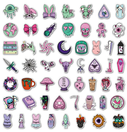 Halloween Stickers Pack 50pcs Ghost Horror Decals