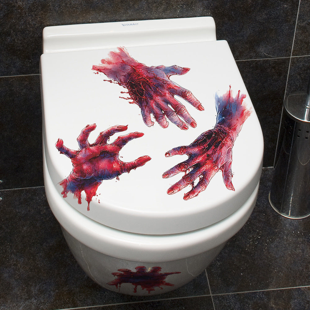 🎃 Halloween Bloody Handprint Window Stickers – Create a Shockingly Spooky Scene! 👻🩸 Kawaii Stickers