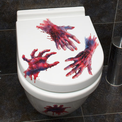 🎃 Halloween Bloody Handprint Window Stickers – Create a Shockingly Spooky Scene! 👻🩸 Kawaii Stickers