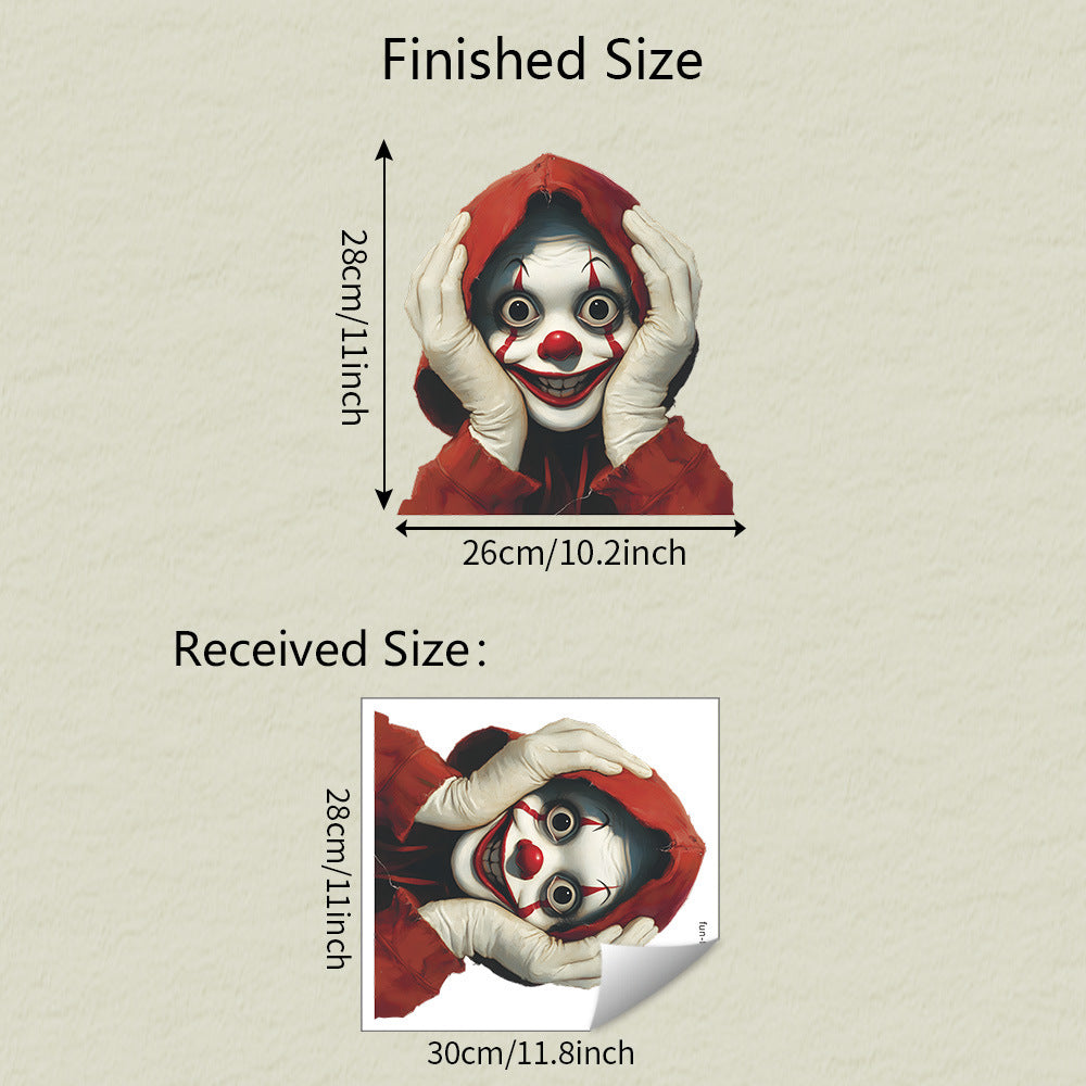 🎃 Halloween Creepy Ghost Face Window Stickers 👻🪟✨ 28*30cm Kawaii Stickers