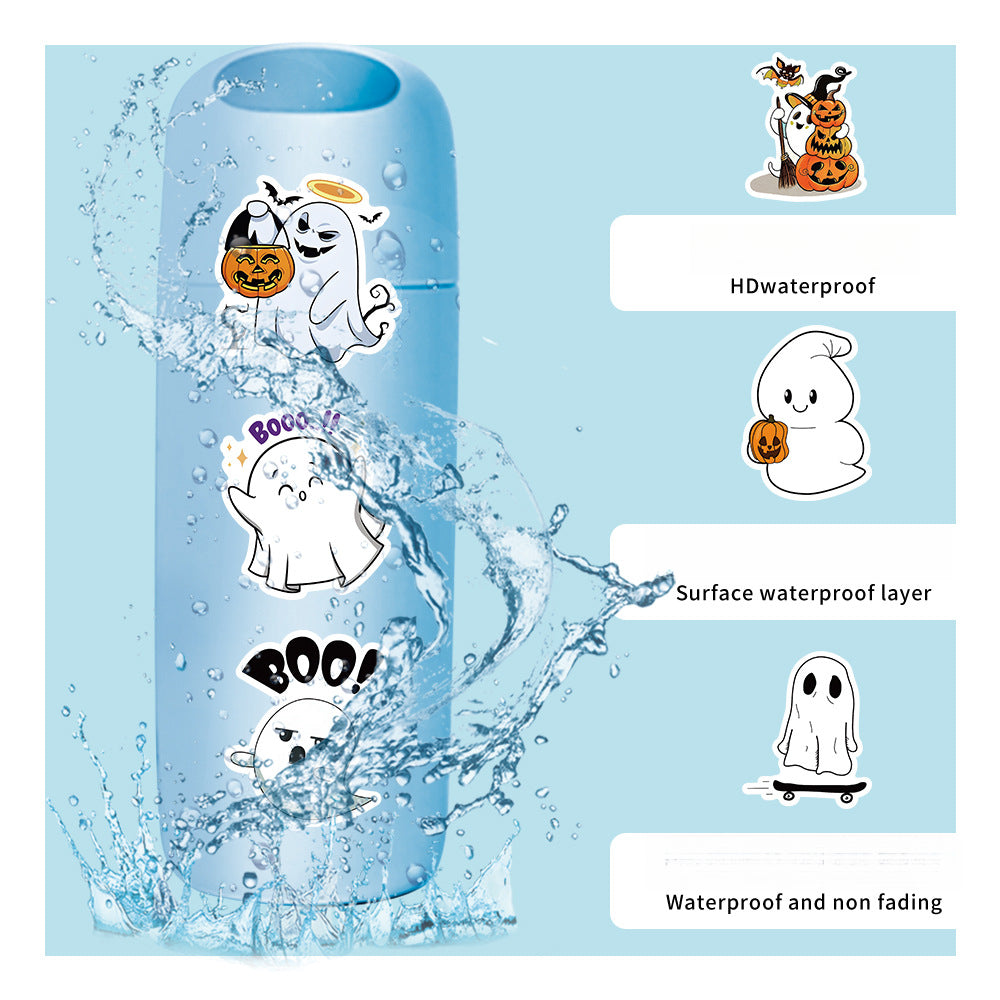 Halloween Stickers for Kids Fun Ghost Designs(50pcs)