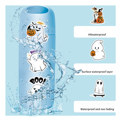 Halloween Stickers for Kids Fun Ghost Designs(50pcs)