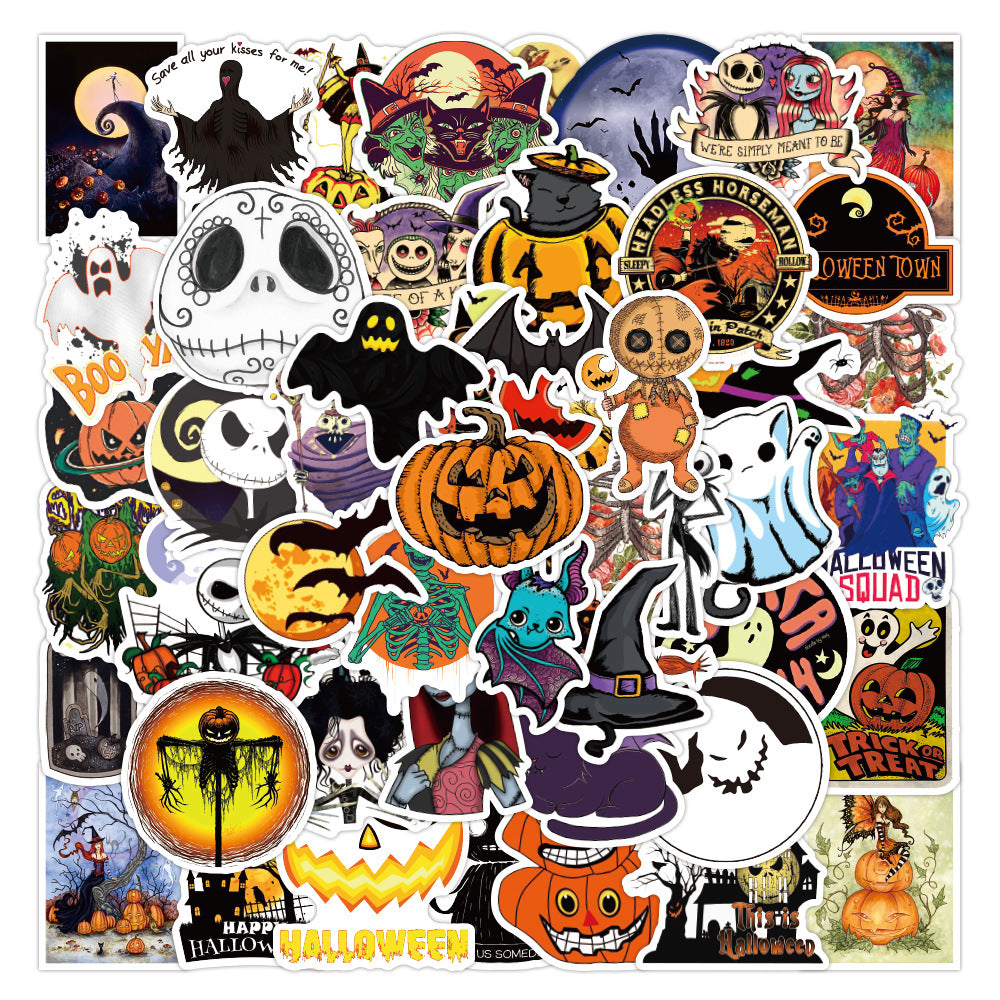 Halloween Stickers Pack 50pcs Ghost Horror Decals