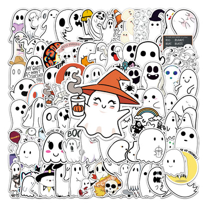 Halloween Stickers Adorable Ghost  for laptops skateboards  bottles