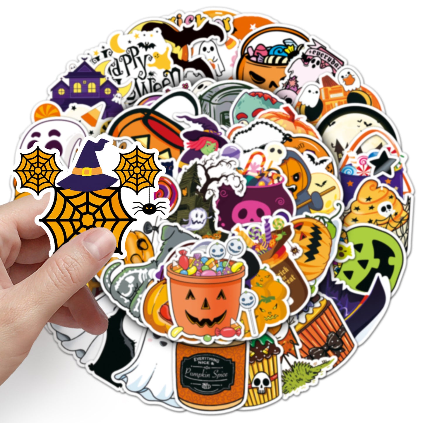 Halloween stickers – 100 Cute Spooky Waterproof Halloween Sticker Pack 🎃