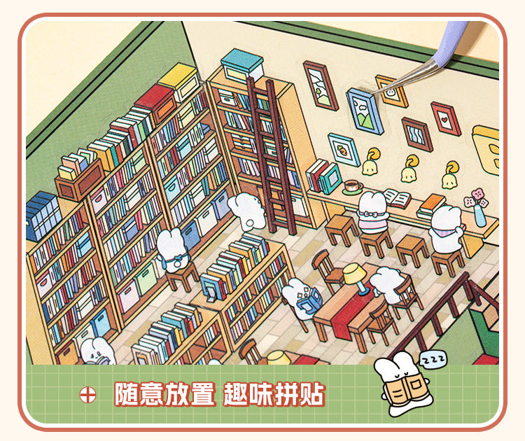 3D DIY Sticker – Three-Layer Miniature Fantasy House – Scrapbook & Craft Decoration – Kawaii Stickers Kawaii Stickers