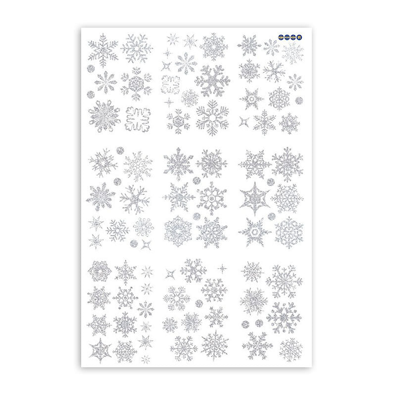 🎄 Christmas Decoration Snowflake Santa Tree Ornaments Window Stickers – Static Cling Glass Decals 🎅❄️