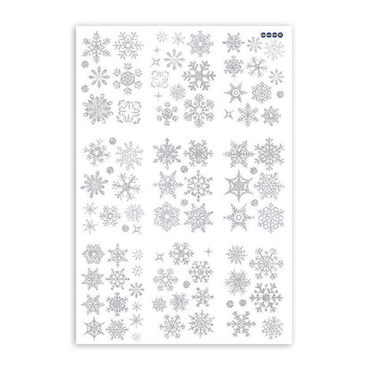 🎄 Christmas Decoration Snowflake Santa Tree Ornaments Window Stickers – Static Cling Glass Decals 🎅❄️