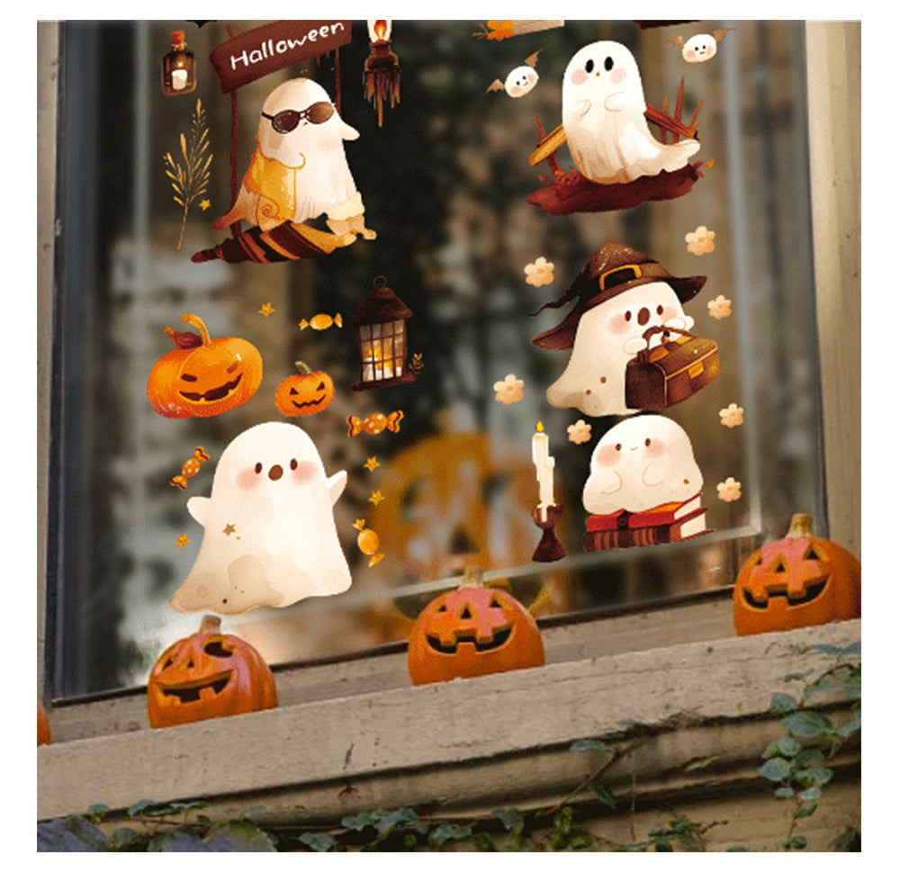 🎃👻Halloween Cute Ghost & Pumpkin Static Window Stickers 🎃👻 Kawaii Stickers