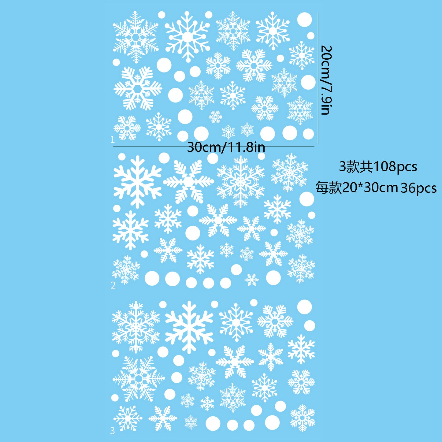 ❄️ Christmas Snowflake Window Stickers – Festive Holiday Glass & Window Decor 🎄 Kawaii Stickers