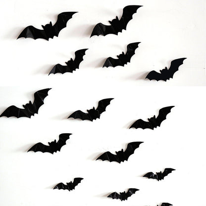 🎃 New 3D Black Bat Halloween Window Stickers – Spooky Wall & Glass Décor Kawaii Stickers