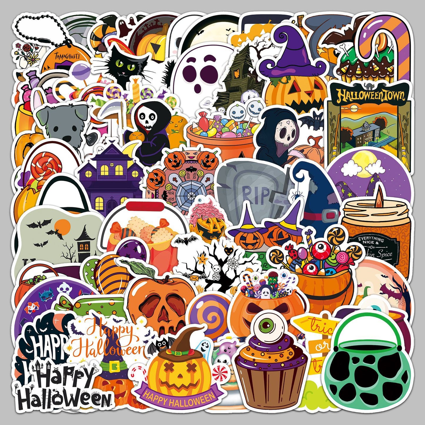 Halloween stickers – 100 Cute Spooky Waterproof Halloween Sticker Pack 🎃