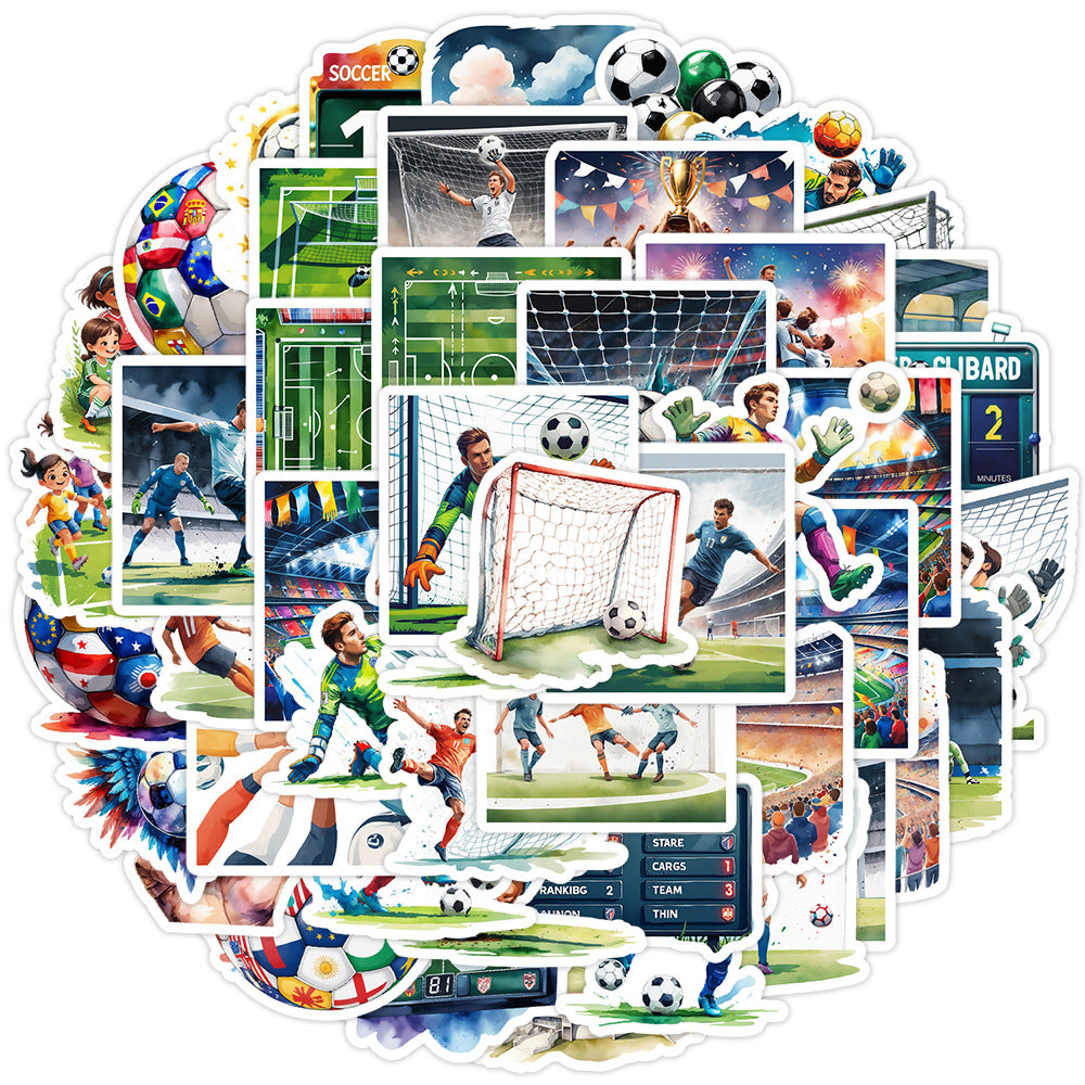 ⚽ 50PCS Football Stickers Pack – Cool Graffiti Laptop, Water Bottle & Phone Decals 2025 ✨ Kawaii Stickers