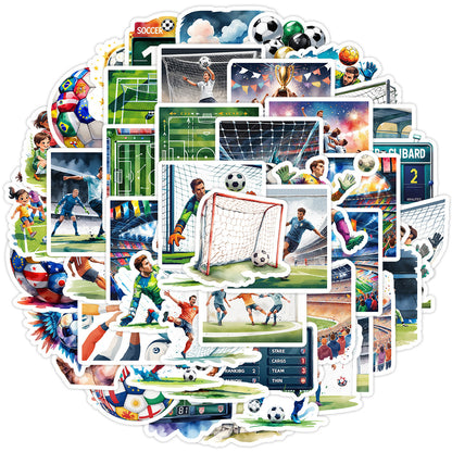 ⚽ 50PCS Football Stickers Pack – Cool Graffiti Laptop, Water Bottle & Phone Decals 2025 ✨ Kawaii Stickers