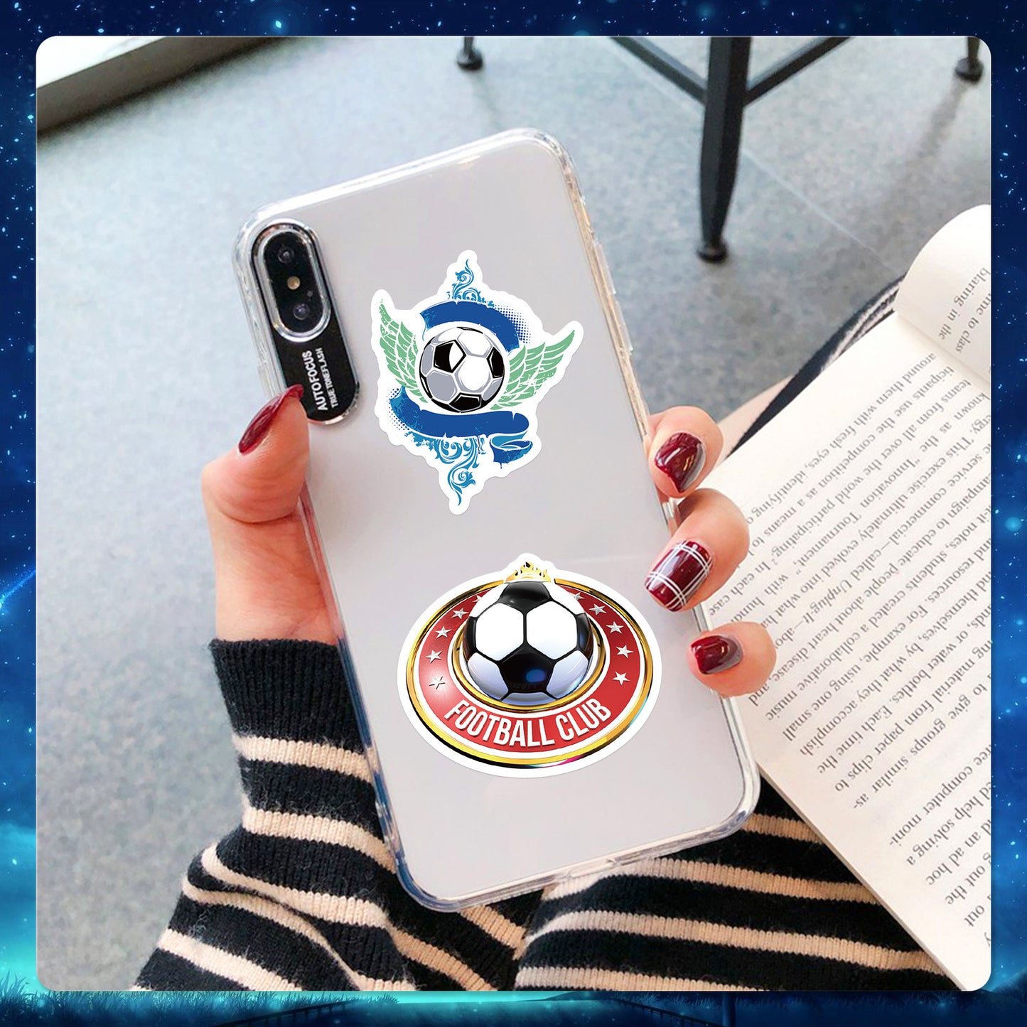 🏆 50Pcs Trophy Football Stickers – World Cup & European Cup Edition ⚽✨ Kawaii Stickers