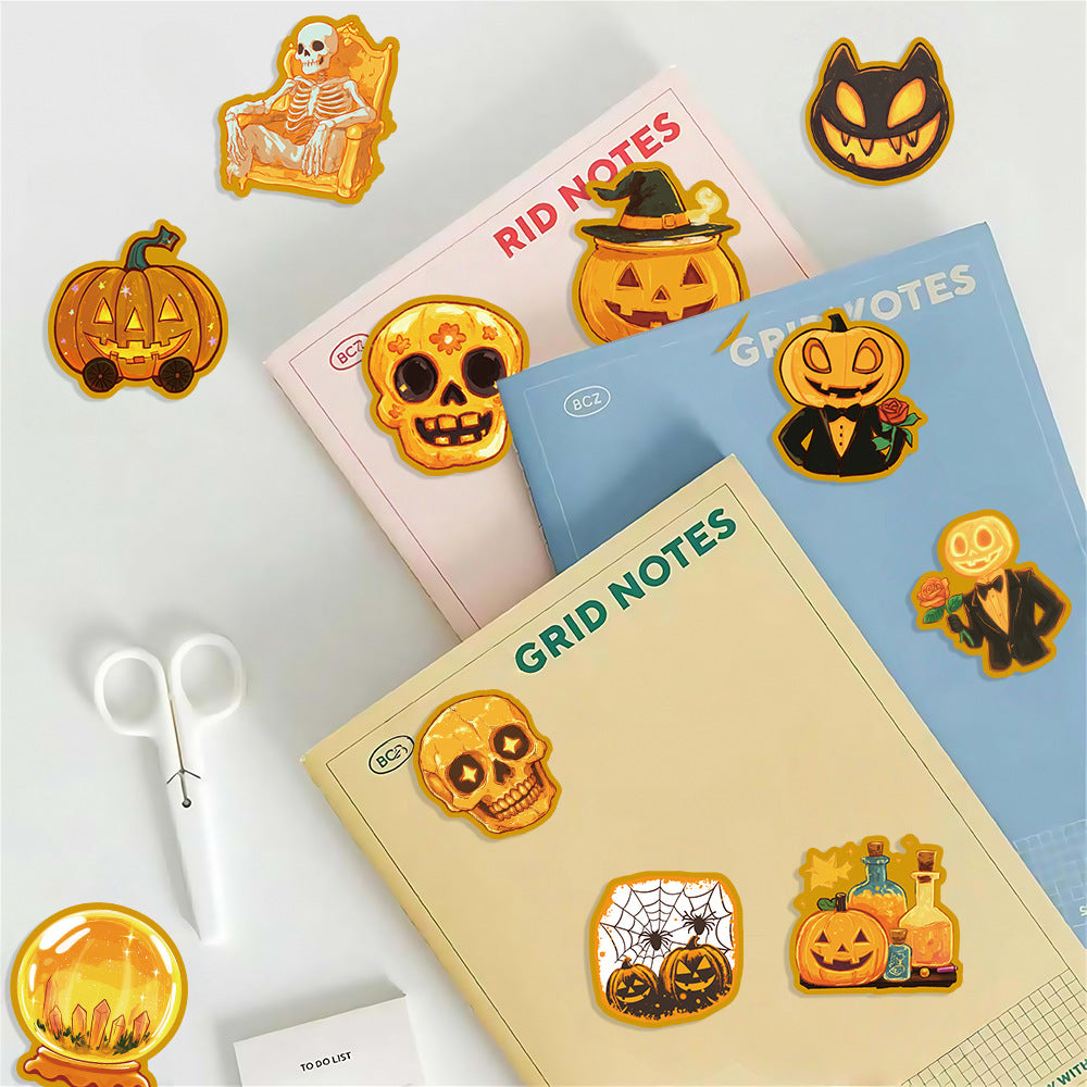 🎃 200PCS Halloween Stickers Gift Box – Holographic Vinyl Graffiti Waterproof Set 👻✨ Kawaii Stickers