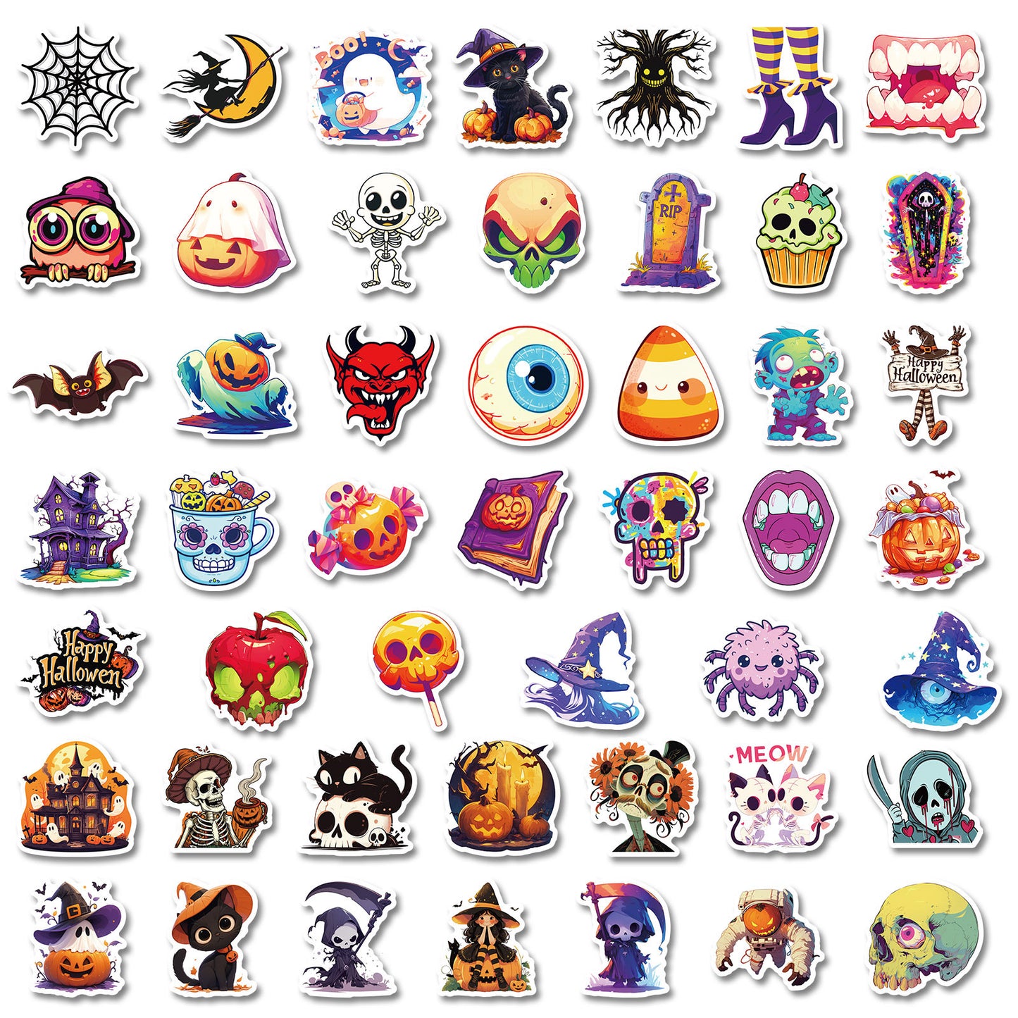 Halloween Stickers – 300PCS Spooky Reaper Pumpkin Sticker Pack