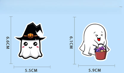 Halloween Stickers Kawaii Stickers Ghost Decals (50pcs)